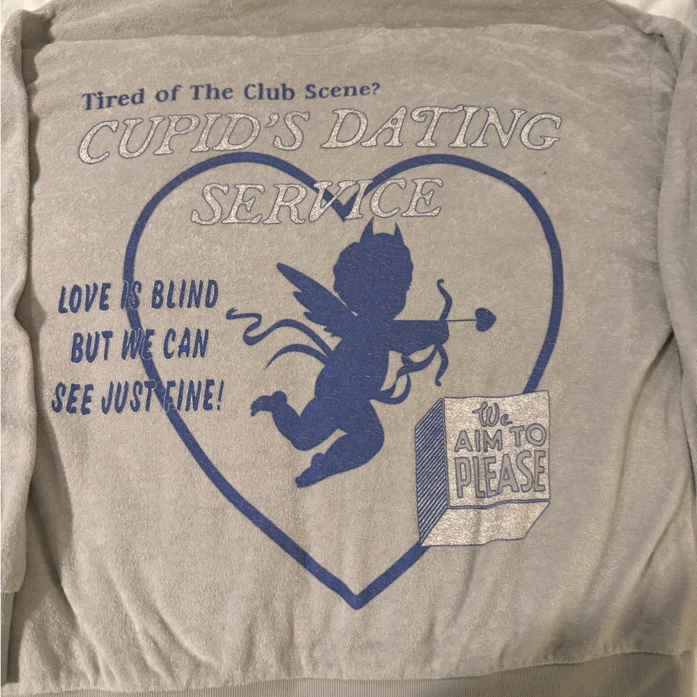 Boys Lie Gray Terry Cupid's Dating Service Sweatshirt